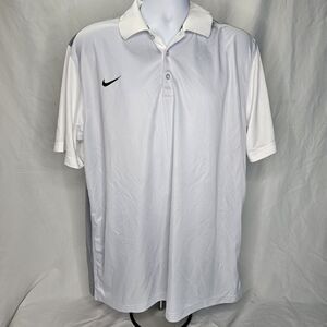 NWT Nike Men's Pre-Season Polo Shirt 747988 123 White Pure Platinum Size XL